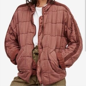 Free People Mauve Bomber Jacket